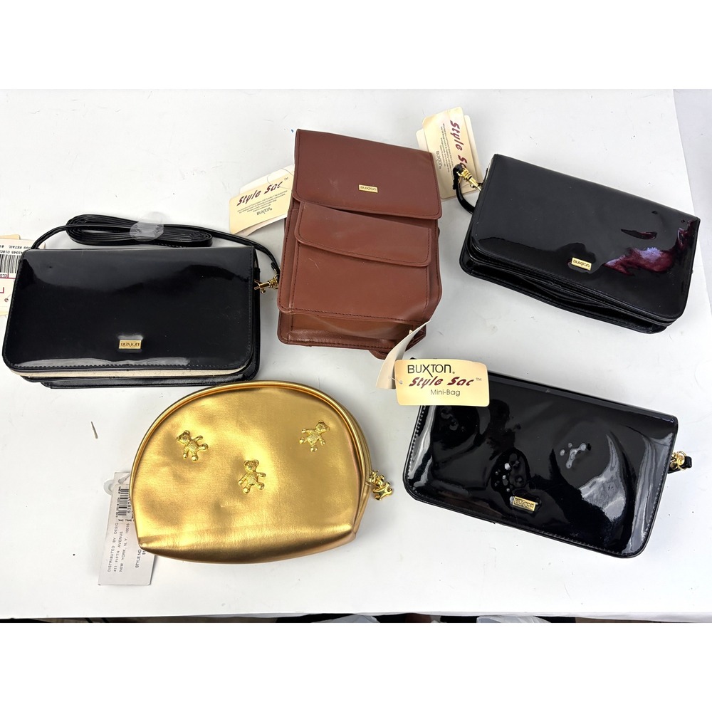 Vintage Mini Bag Lot 5 Buxton Style Sac Patent Leather NWT Mixed